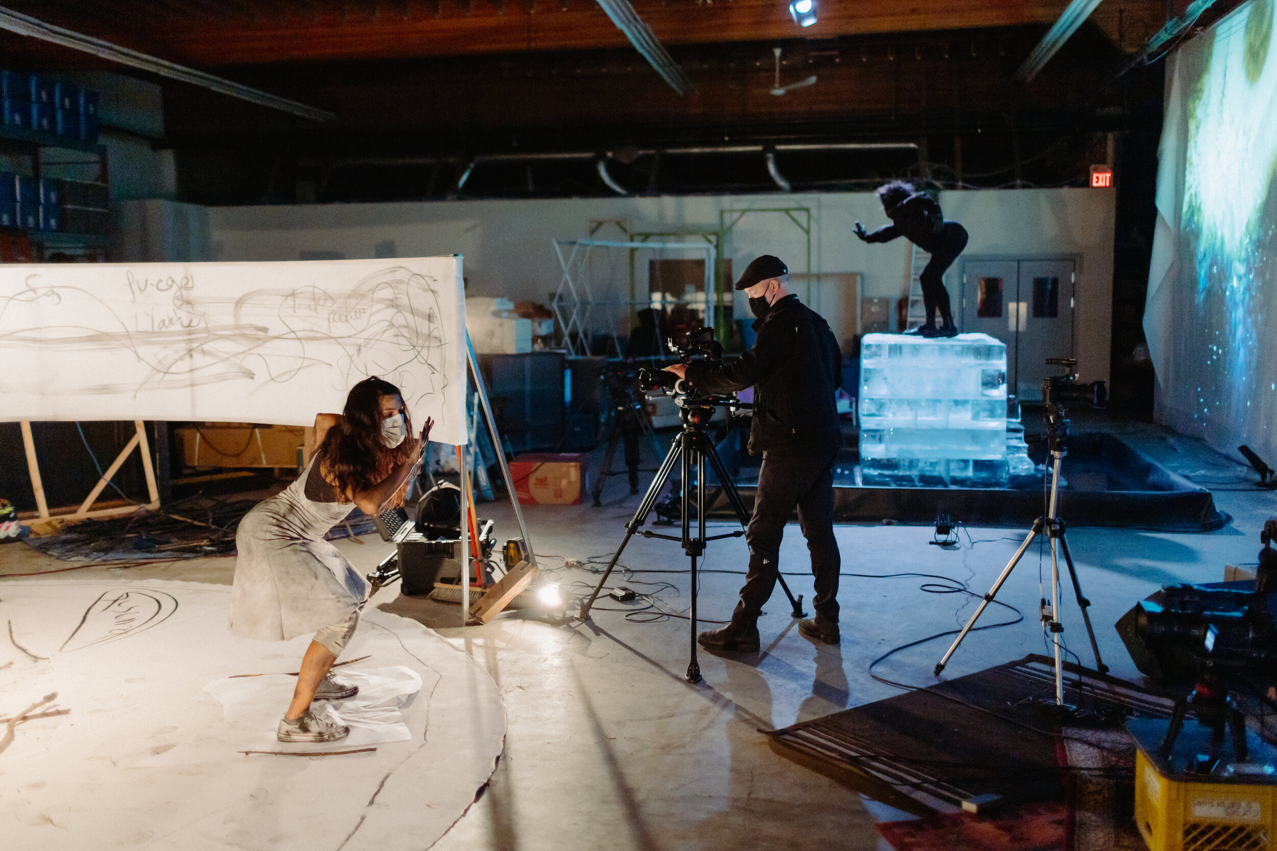 The Disaster Show produced by Mile Zero Dance; Performers: Deviani Bonilla, Justin Calvadores, Richard Lam; Environmental Designer: T. Erin Gruber; Cinematographer: aAron Munson; Photo: Mat Simpson Photography